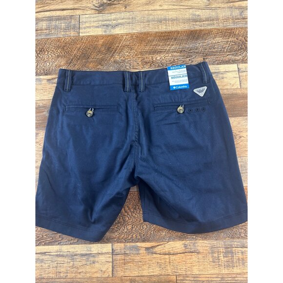 Columbia PFG Womens Shorts Regular Fit Navy Blue Size 6 - Picture 4 of 6
